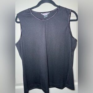 Alia Women’s Black Plus Size‎ Full Coverage Ribbed Tank Top Size L